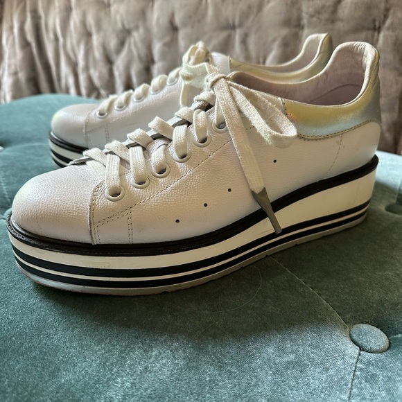 White Silent D Platform sneakers size 10 - Picture 2 of 6